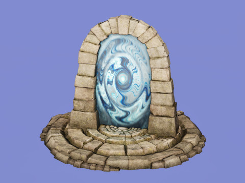 Medieval Portal Teleport Video Animation for Unreal and Unity 3D-Modell