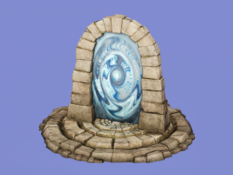 Medieval Portal Teleport Video Animation for Unreal and Unity 3D-Modell