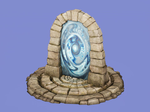 Medieval Portal Teleport Video Animation for Unreal and Unity 3D-Modell