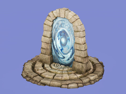 Medieval Portal Teleport Video Animation for Unreal and Unity 3D-Modell