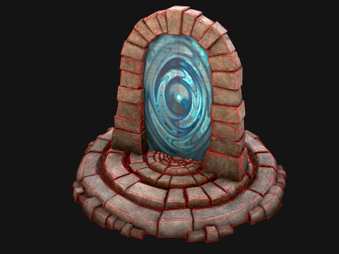 Medieval Portal Teleport Video Animation for Unreal and Unity 3D-Modell