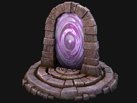 Portal Arch Teleport to Dark Ender Land for Unreal and Unity 3D Model