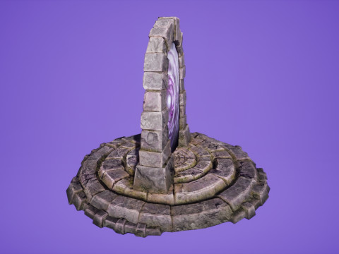 Portal Arch Teleport to Dark Ender Land for Unreal and Unity Modelo 3D