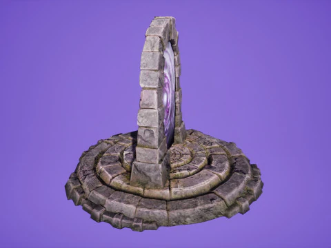 T&eacute;l&eacute;portation de Portal Arch vers Dark Ender Land pour Unreal et Unity Modèle 3D