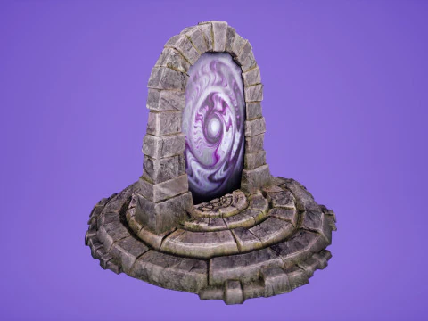 T&eacute;l&eacute;portation de Portal Arch vers Dark Ender Land pour Unreal et Unity Modèle 3D