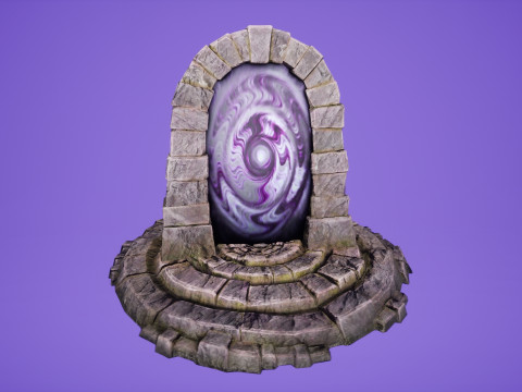 Portal Arch Teleport to Dark Ender Land for Unreal and Unity Modelo 3D