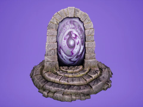 T&eacute;l&eacute;portation de Portal Arch vers Dark Ender Land pour Unreal et Unity Modèle 3D