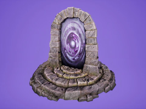 T&eacute;l&eacute;portation de Portal Arch vers Dark Ender Land pour Unreal et Unity Modèle 3D