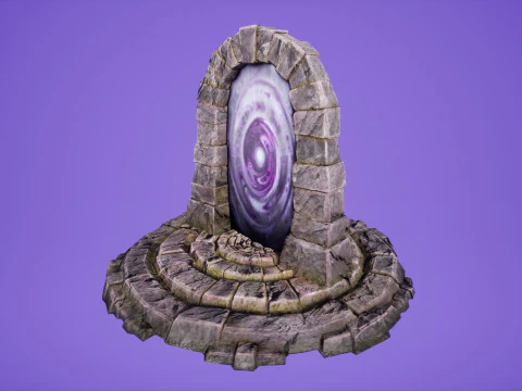 T&eacute;l&eacute;portation de Portal Arch vers Dark Ender Land pour Unreal et Unity Modèle 3D