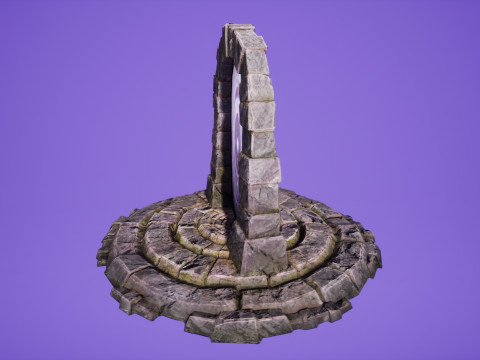 Portal Arch Teleport to Dark Ender Land for Unreal and Unity Modelo 3D