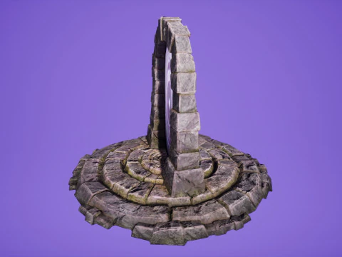 T&eacute;l&eacute;portation de Portal Arch vers Dark Ender Land pour Unreal et Unity Modèle 3D