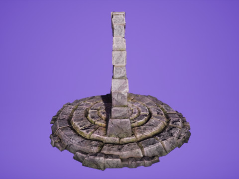 Portal Arch Teleport to Dark Ender Land for Unreal and Unity Modelo 3D
