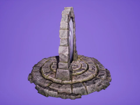 T&eacute;l&eacute;portation de Portal Arch vers Dark Ender Land pour Unreal et Unity Modèle 3D