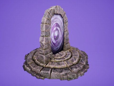 Portal Arch Teleport to Dark Ender Land for Unreal and Unity Modelo 3D