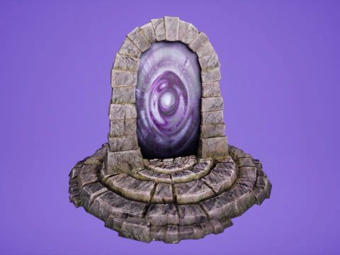 T&eacute;l&eacute;portation de Portal Arch vers Dark Ender Land pour Unreal et Unity Modèle 3D