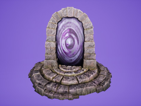 Portal Arch Teleport to Dark Ender Land for Unreal and Unity Modelo 3D