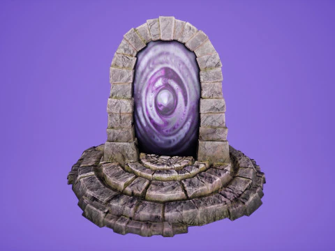 T&eacute;l&eacute;portation de Portal Arch vers Dark Ender Land pour Unreal et Unity Modèle 3D