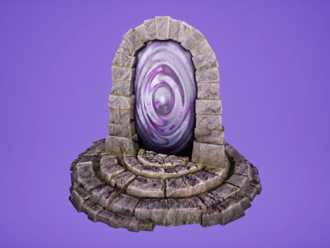 T&eacute;l&eacute;portation de Portal Arch vers Dark Ender Land pour Unreal et Unity Modèle 3D