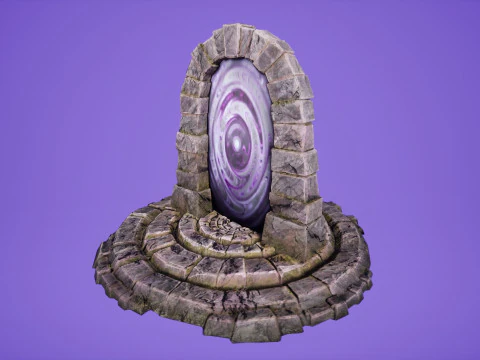 T&eacute;l&eacute;portation de Portal Arch vers Dark Ender Land pour Unreal et Unity Modèle 3D