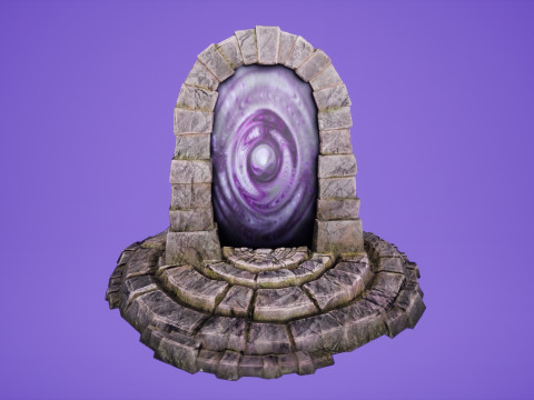 Portal Arch Teleport to Dark Ender Land for Unreal and Unity Modelo 3D