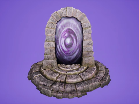 T&eacute;l&eacute;portation de Portal Arch vers Dark Ender Land pour Unreal et Unity Modèle 3D