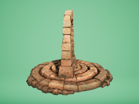 Medieval Portal Teleport in Jungle Ruins for Unreal and Unity 3D Модель