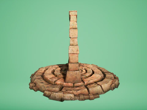 Medieval Portal Teleport in Jungle Ruins for Unreal and Unity 3D Model