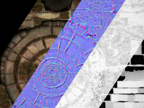 Medieval Portal Teleport in Jungle Ruins for Unreal and Unity 3D Модель