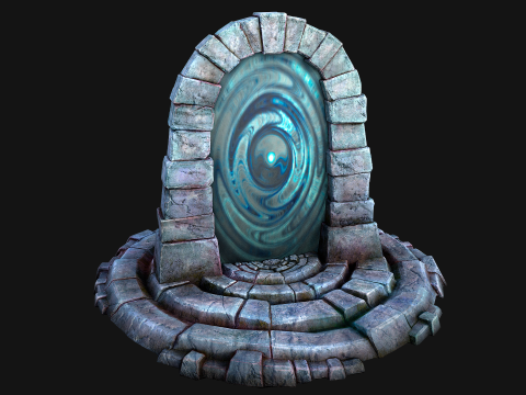 Portal Teleport Arch in the Ice Snow Arctic 3D Model