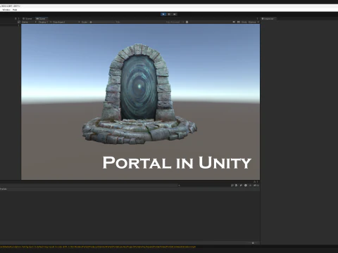 Arco de teletransporte del portal en el &Aacute;rtico helado y nevado Modelo 3D