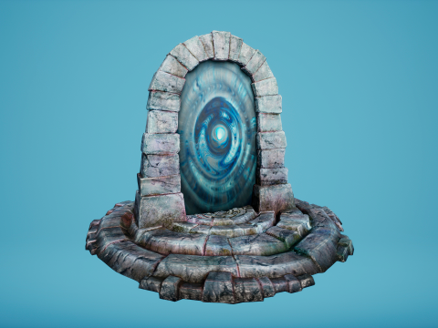 Portal Teleport Arch in the Ice Snow Arctic 3D Модель