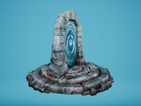 Portal Teleport Arch in the Ice Snow Arctic 3D Модель