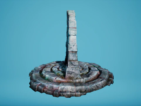 Arco de teletransporte del portal en el &Aacute;rtico helado y nevado Modelo 3D