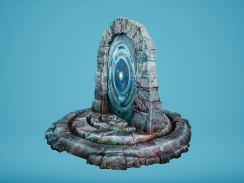 Portal Teleport Arch in the Ice Snow Arctic 3D Модель