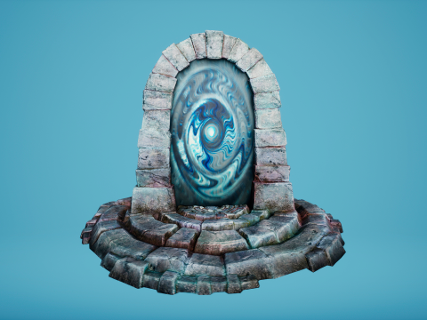 Portal Teleport Arch in the Ice Snow Arctic 3D Модель