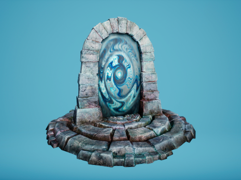 Portal Teleport Arch in the Ice Snow Arctic 3D Модель