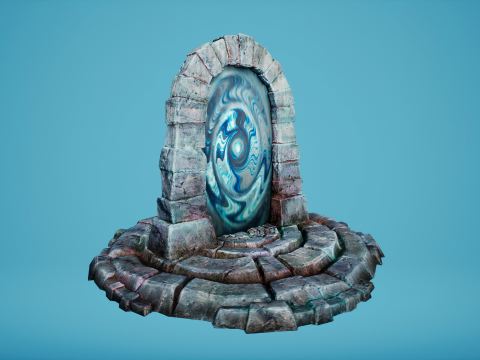 Portal Teleport Arch in the Ice Snow Arctic 3D Модель