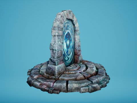 Portal Teleport Arch in the Ice Snow Arctic 3D Модель