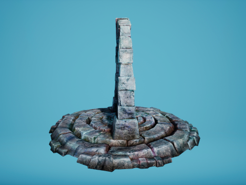 Portal Teleport Arch in the Ice Snow Arctic 3D Модель