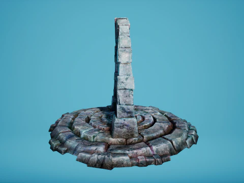 Arco de teletransporte del portal en el &Aacute;rtico helado y nevado Modelo 3D