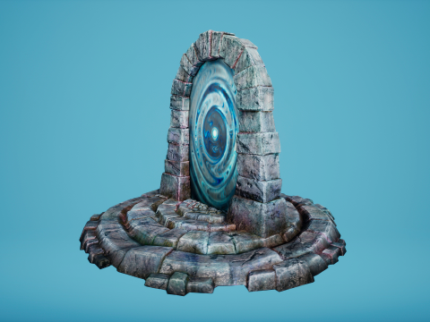Portal Teleport Arch in the Ice Snow Arctic 3D Модель