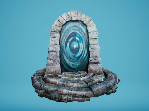 Portal Teleport Arch in the Ice Snow Arctic 3D Модель