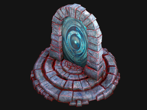 Portal Teleport Arch in the Ice Snow Arctic 3D Модель