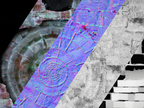 Arco de teletransporte del portal en el &Aacute;rtico helado y nevado Modelo 3D