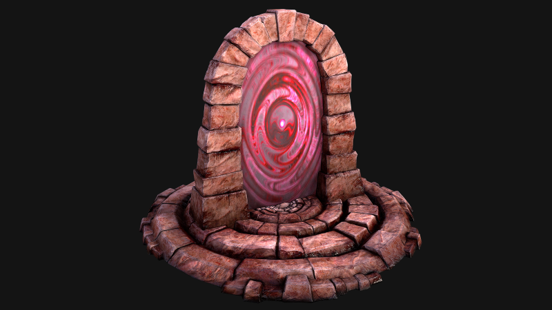 Portal Teleport to Hell Horrible Infernofor Unreal and Unity 3D Model .c4d .max .obj .3ds .fbx .stl .blend 