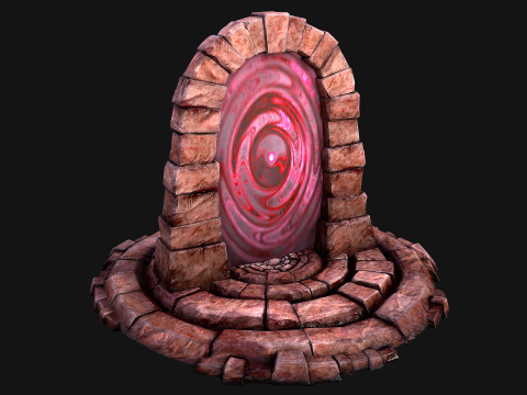 Portal Teleport to Hell Horrible Infernofor Unreal and Unity 3D Model