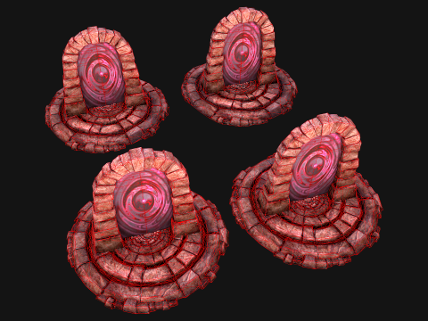 Portal Teleport to Hell Horrible Infernofor Unreal and Unity 3D Model