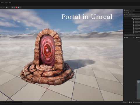Portal Teleport to Hell Horrible Infernofor Unreal and Unity 3D Model