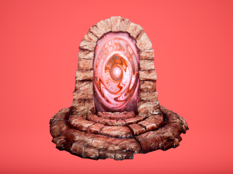 Portal Teleport to Hell Horrible Infernofor Unreal and Unity 3D Model