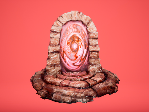 Portal Teleport to Hell Horrible Infernofor Unreal and Unity 3D Model